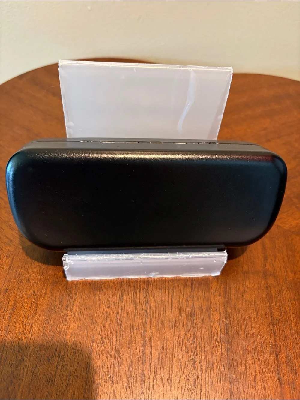 Coach Eyewear Case  sunglass case  black leather/embossed logo  hard shell  EUC